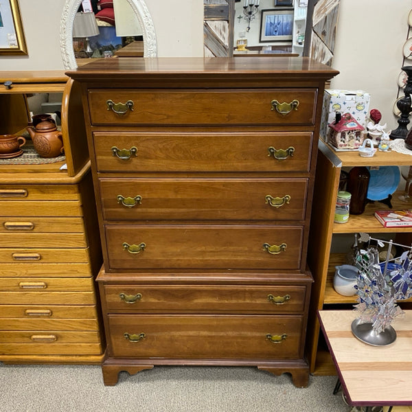 Unique Furniture Makers High Boy Brown Wood Dressers/Chest