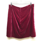 By Anthropologie Women's Size 14 Solid Cranberry Knee High Skirt