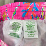 Lilly Pulitzer Luxletic Size M Women's Pink-Multi Pattern Pull On Shorts