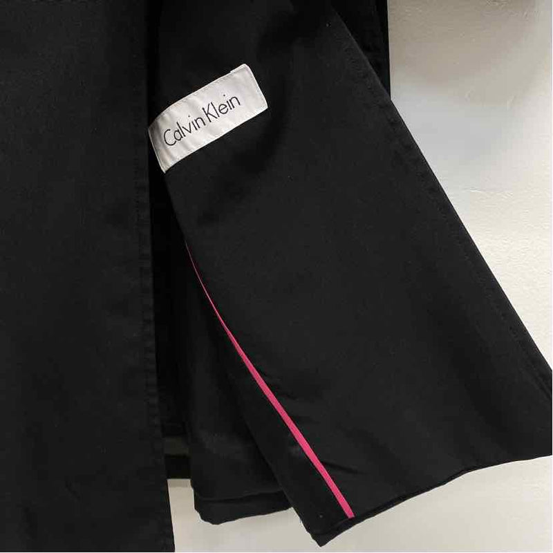 Calvin Klein Women's Size M Black Solid Rain Coat