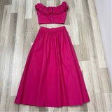 Showpo Size 4- M Women's Fuschia Solid Set Dress