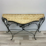 Silver-Beige Wrought Iron Console - Sofa Table