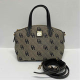 Dooney & Bourke Black Fabric Signature Satchel Handbag