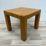 Square Oak Wood Square Inlaid Side Table