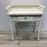 White Wicker Desk