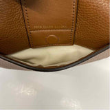 Polo by Ralph Lauren Brown Leather Pebbled Crossbody Saddle Handbag