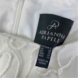 Adrianna Papell Size 6-S Women's White Solid Fit And Flare Dress