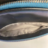 Tumi Voyager Blue Leather Iridescent Crossbody Handbag