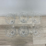 Set of 6 Atlantis Clear Lead Crystal Glassware