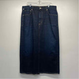 Citizens of Humanity Size 33-14 Women's Blue Solid Pencil-Maxi Skirt