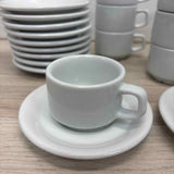 Naaman White Porcelain Cup and Saucer