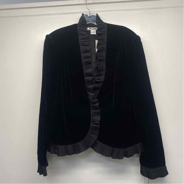 Nygard Women's Size 16-XXL Black Solid Open Front Jacket