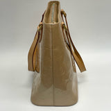 Louis Vuitton Beige Patent Leather Signature Shoulder Handbag