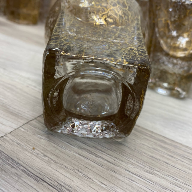 Gold Pattern Short Glassware - Set of 10