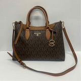 Michael Kors Brown Leather Signature Satchel Handbag