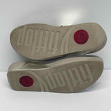 Fitflop Size 10 Women's Gold Shimmer Camel Toe Sandals