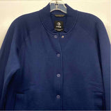 MPG Women's Size M Navy Solid Button Up Bomber Jacket