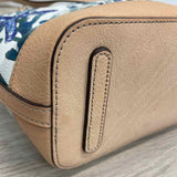 Brighton White-Multi Leather Seascape Print Satchel Handbag