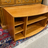 Brown Wood 8 Shelf Low Rise Entertainment Center