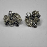 Sterling Silver Stud  Vine Leaf Design Earrings