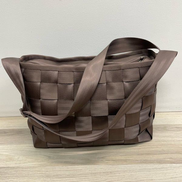 Harveys Brown Nylon Textured Tote Handbag
