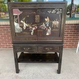 Asian Black-Multi Wood Cabinet