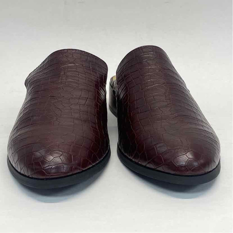 Bella Vita Size 8 Women's Burgundy Animal Print Mules Shoes