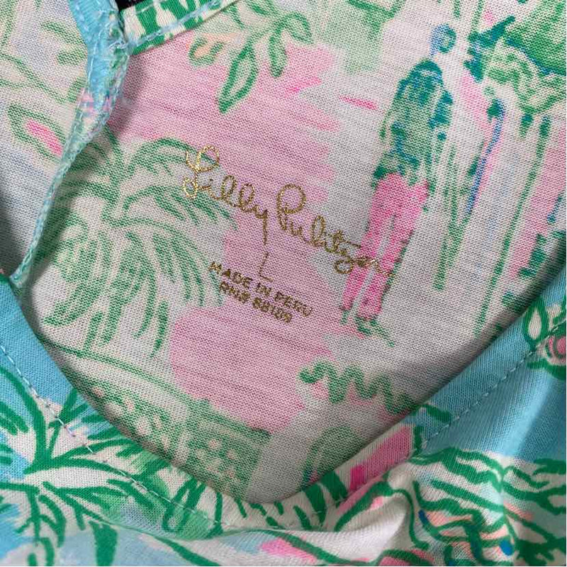 Lilly Pulitzer Size L Women's Green-Multi Print Shift Dress
