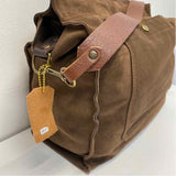Elke Brown Suede Solid Tote Handbag