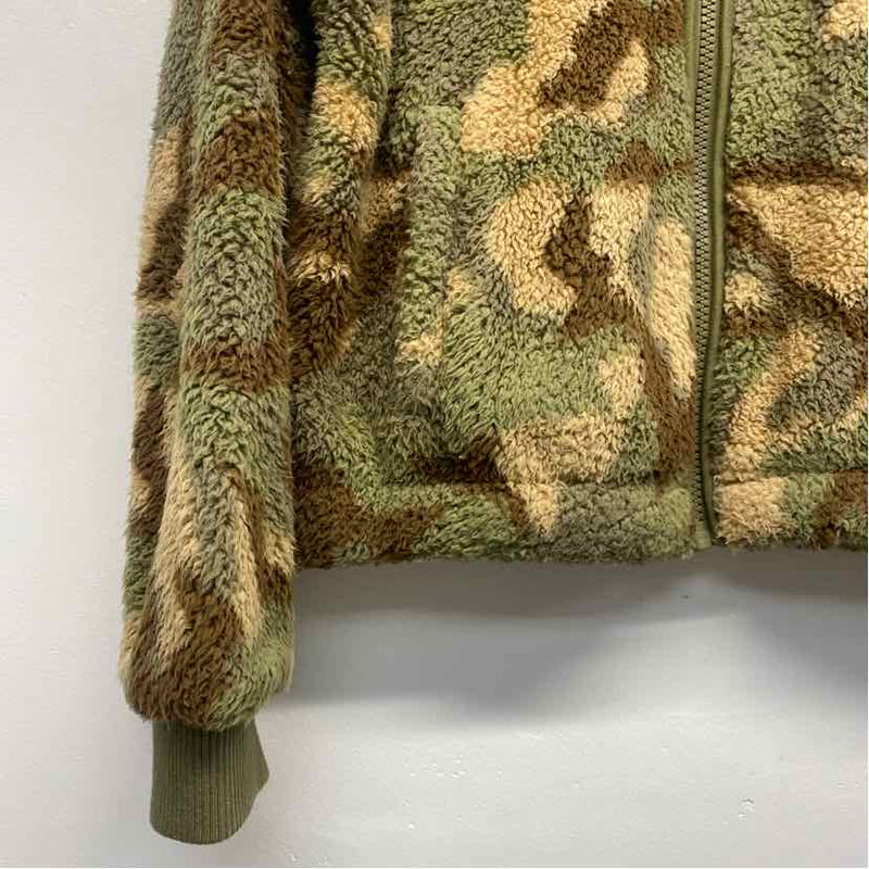 Billabong Women's Size M Tan-Multi Camoflage Zip Up Jacket