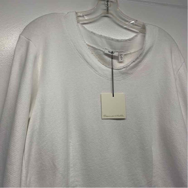 Wilt Size M Women's White Solid Pullover Long Sleeve Top