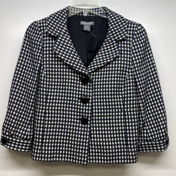 Ann Taylor Women's Size 6- S Black-White Pattern Button Down Jacket