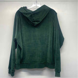 Pact Women's Size Xl Green Solid Zip Up/Hoodie Jacket