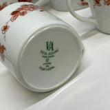 Vista Alegre White-Red Fine China Tea Set