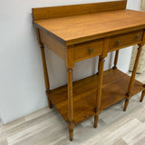 Brown Wood 3 Drawer Console - Sofa Table