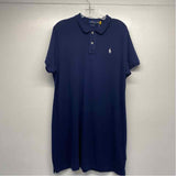 Polo by Ralph Lauren Size Xl Women's Navy Solid T-Shirt Dress