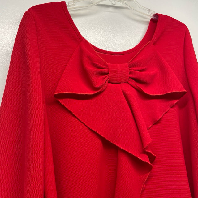 IC by Connie K Size XL-L Women's Red Solid Tunic Blouse