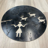 Metal Wall Decor- Round Kokopelli cut out