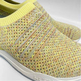 Kuru Size 8 Women's Yellow Tweed Slip On Shoes
