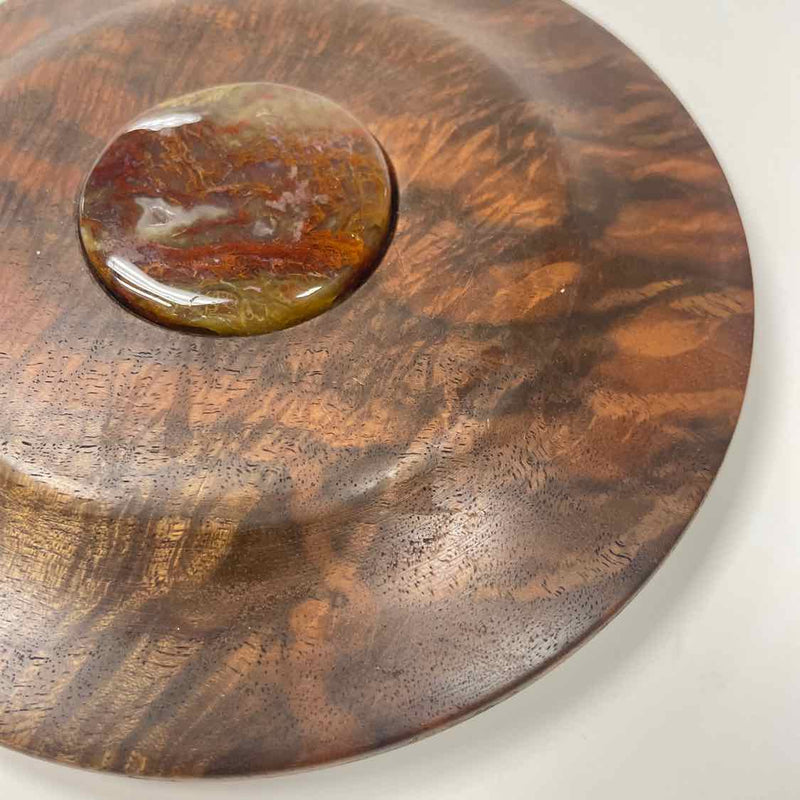 Brown Wood Jar