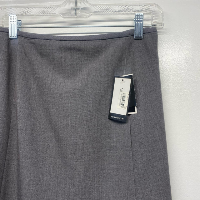 Nine West Size 10 Women's Gray Tweed Flare Hem Skirt