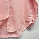 Wilt Size M Women's Pink Solid Button Up Shirt