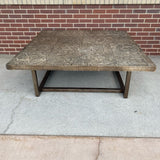 Arhaus Furniture Brown Wood-Metal Coffee Table