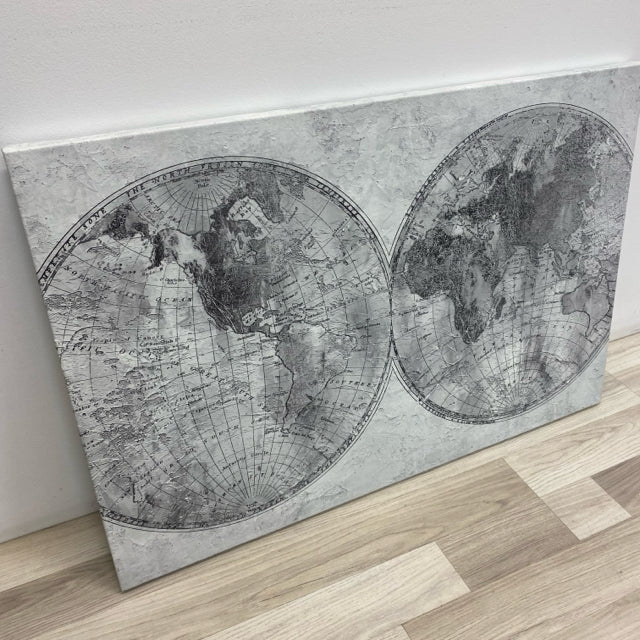 Light Gray Hanging World Map