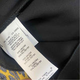 Karen Kane Size L-10 Women's Black-Yellow Pattern A Line Skirt