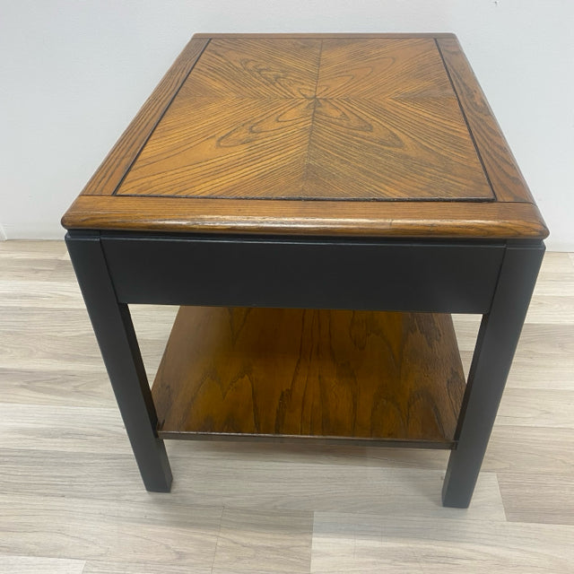 Hand painted Brown-Black Side Table