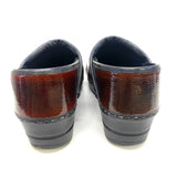 Sanitas Size 7-37 Women's Brown Patent Leather Clog Shoes