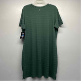 Kuhl Size Xl Women's Green Solid T-Shirt Dress