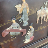 Asian Black-Multi Wood Cabinet