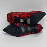 Jeffrey Campbell Size 8 Women's Red-Black Animal Print High Heel Booties